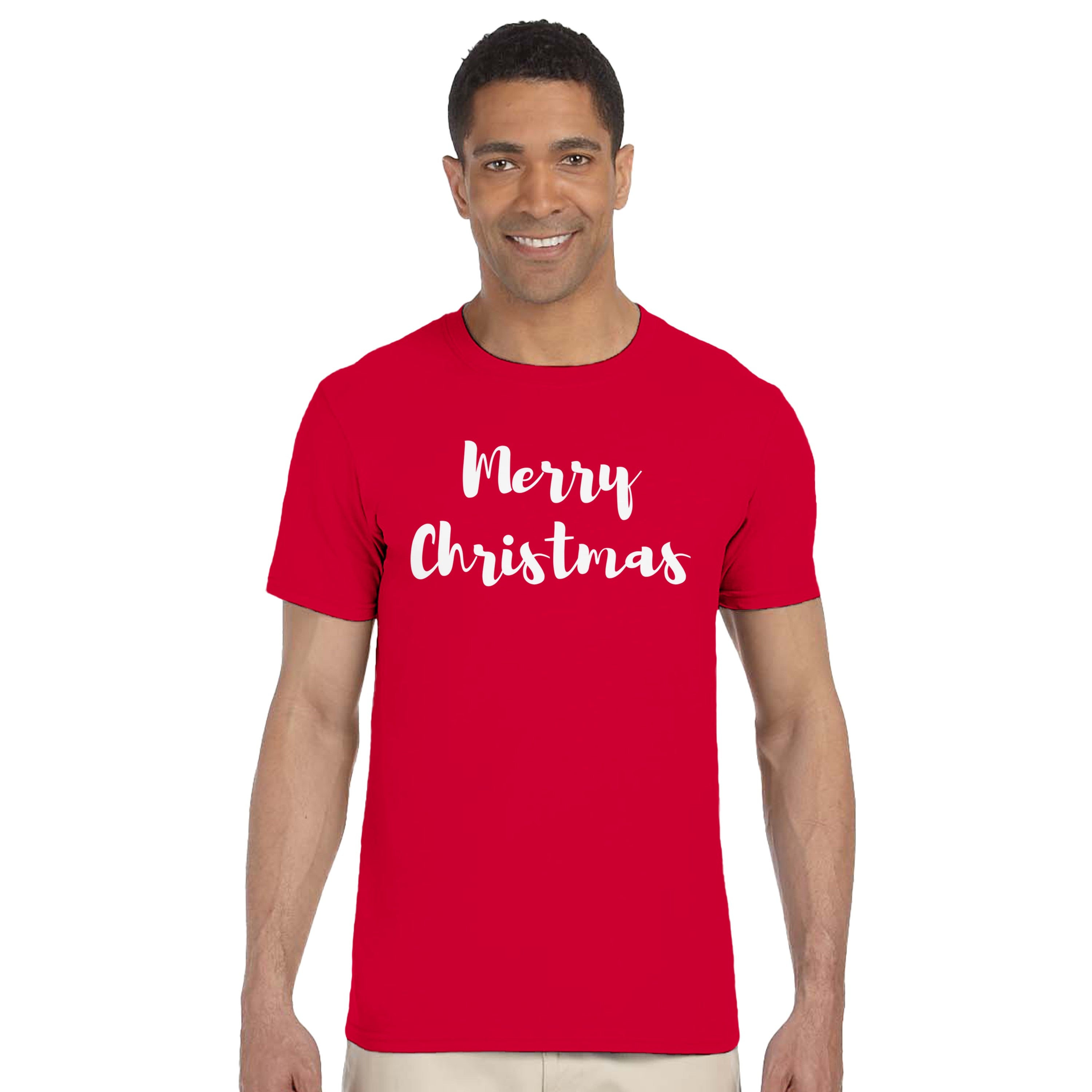 Merry Christmas TEXT Unisex T-Shirt - Cotton
